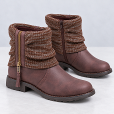 pring/Autumn Ankle Boots for Women by BPC Collection, Purple