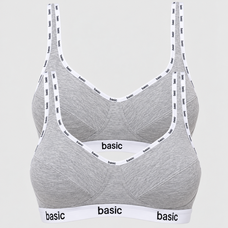Sports Bras for Women BPC collection, Grey, 2-Pack, 80C