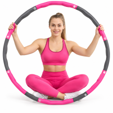 Hula Hoop fitnesa riņķis, 8 sekcijas, 90 cm