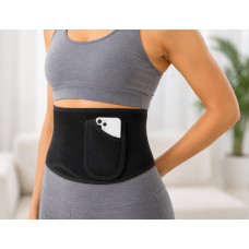 Back and stomach heating belt, fitness belt, neoprene belt, slimming belt, with pocket