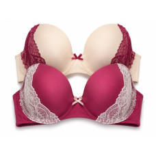 Set bra, for woman, Bodyflirt, Pink & Beige