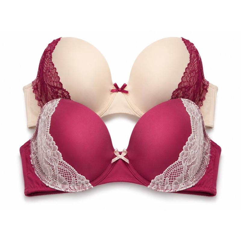 bra set, for woman, Pink, Beige, size 80C