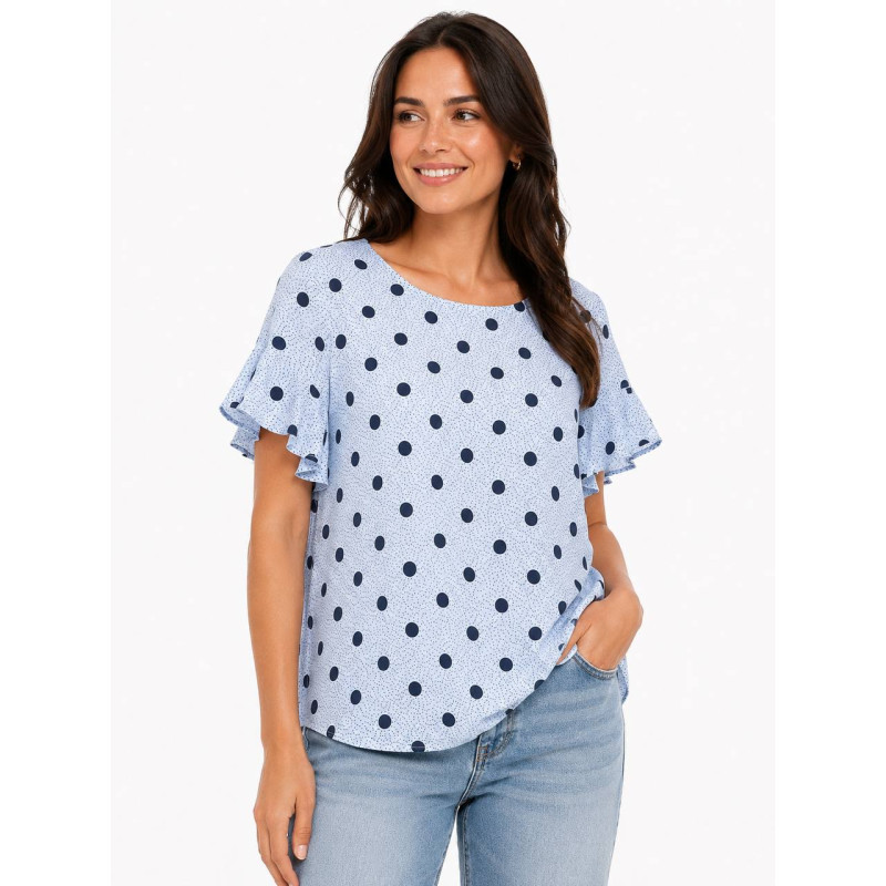 Polka dot Blouse for woman, Vila, Blue, size M, L