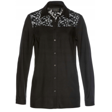 Button-Up Shirt with Lace for woman, BPC Collection, Black