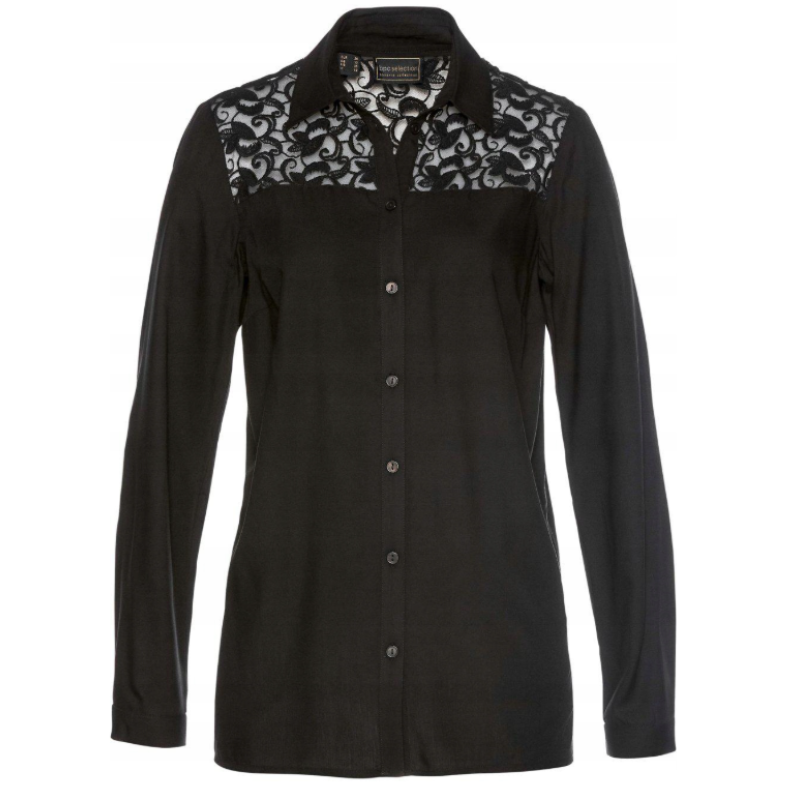 Button-Up Shirt with Lace for woman, size 38