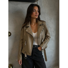 Forget Me Not Beige artificial leather Jacket
