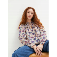 Rainbow, Beige patterned chiffon blouse