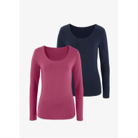 Shirt set – navy blue, bright pink, Vivance