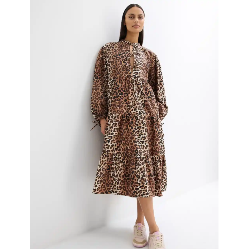 Bonprix Платье Oversize с леопардовым принтом, размер М