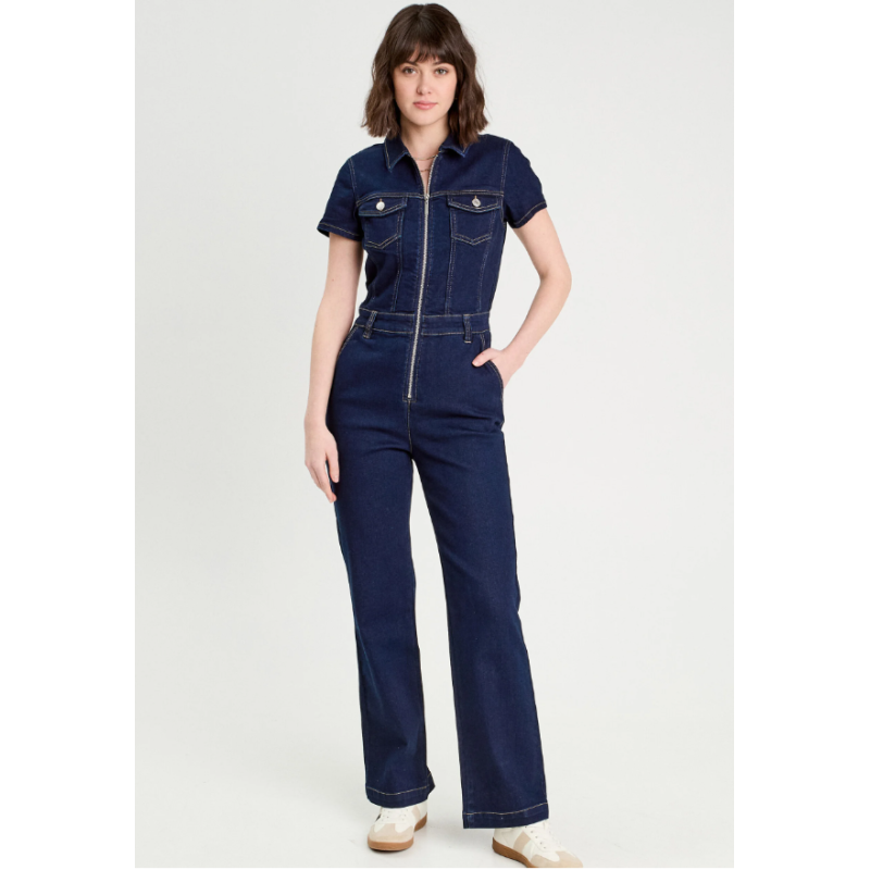 Rainbow Denim Overalls, size M