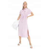 Bodyflirt Lavender Satin Shirt Dress