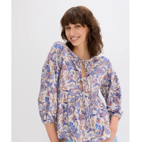 Beige blouse with floral pattern BPC Collection
