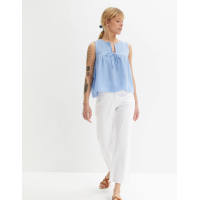 Rainbow Sleeveless Muslin Blouse