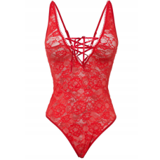 Bodysuit for women, Venus, red, lace