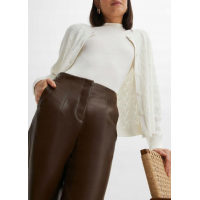 Faux leather trousers for woman, Bodyflirt, Brown