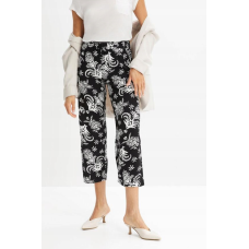Viscose trousers with print for woman,Bodyflirt, Black