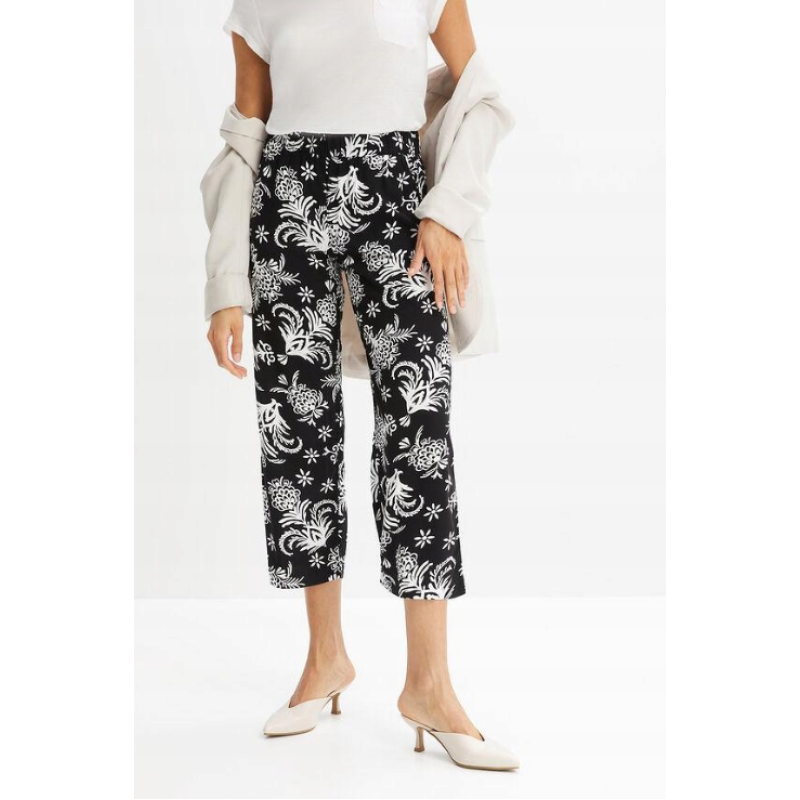 Viscose trousers with print for woman, size 38