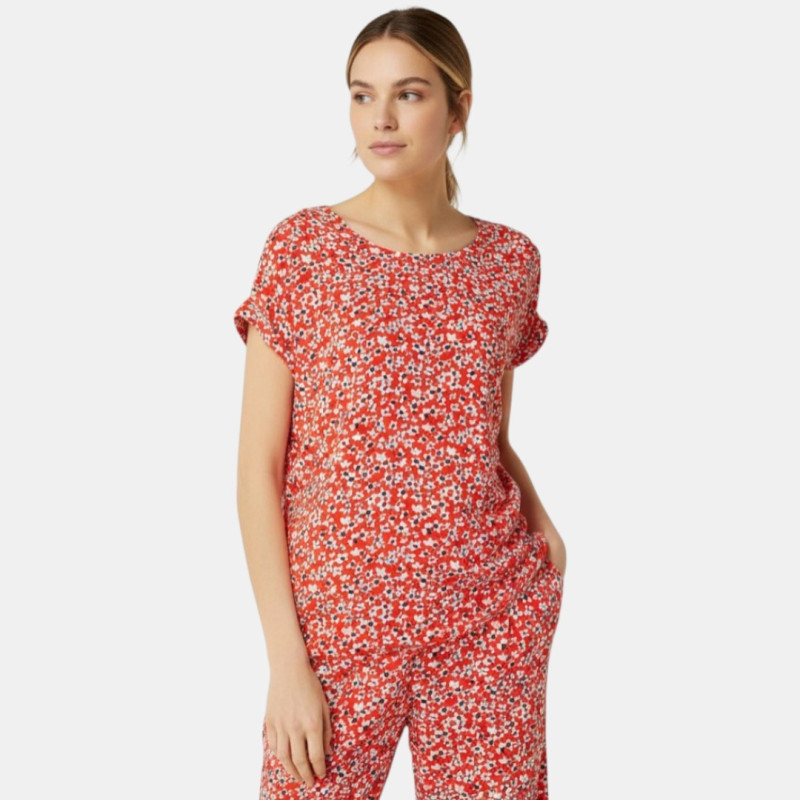 Tom Tailor blouse red with flowers