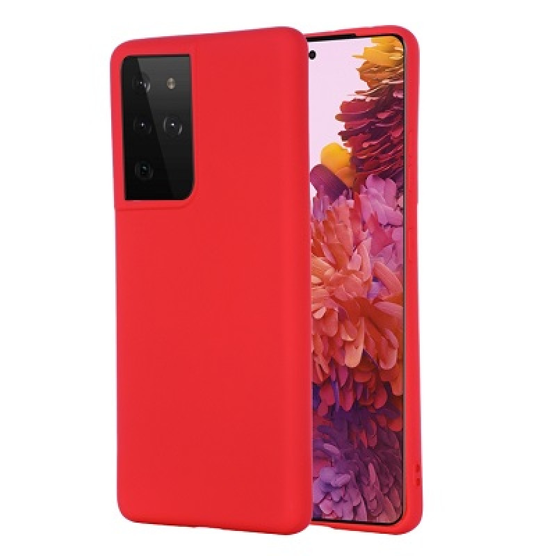 Telefona aizsarg maciņš, vāciņš case Samsung Galaxy S21 Ultra sarkans