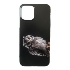 Telefona aizsarg maciņš, vāciņš case Apple iPhone 12 Pro, melns ar pūci