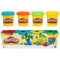Play-Doh plasticine 4 pieces in a pack orange, blue, yellow and green, 224 g, 23241
