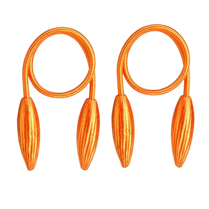 2 pcs braided curtain ties, orange