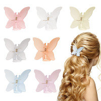 7 pcs hair clip, butterfly clip, colorful