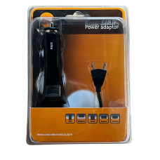 Cmx universal USB car charger (12V/3A), 2xUSB-A, USB-Mini, USB-Micro, white and black - Black