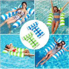 Inflatable pool lounge chairs, mattress, hammock, set of 3