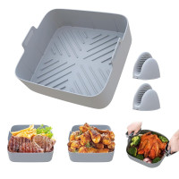 Silicone baking pan, casserole dish with 2 gloves