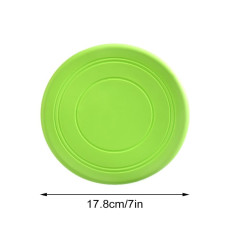Suņu frisbija disks, 17,8 cm, lidojošais šķīvītis, suņu rotaļlieta, zaļš