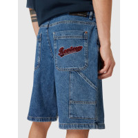 Review dark blue denim shorts