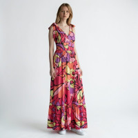 Long, bright summer dress, BodyFlirt