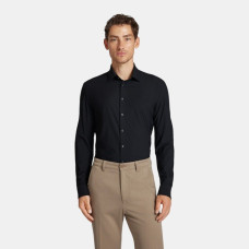 Jake's collection melns Slim Fit krekls
