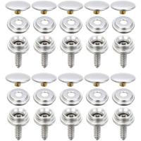 25 pcs stainless steel canvas snaps, push screw