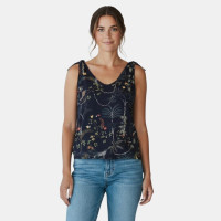 S. Oliver floral and feather print top