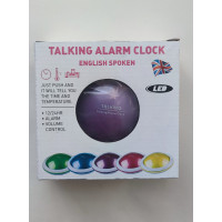 Digital thermometer with talking alarm clock