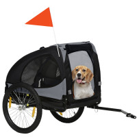 Dog trailer, bike trailer up to 20 kg, black, 140 x 71 x 83 cm, PawHut