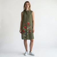 Green dress with floral print, Bodyflirt