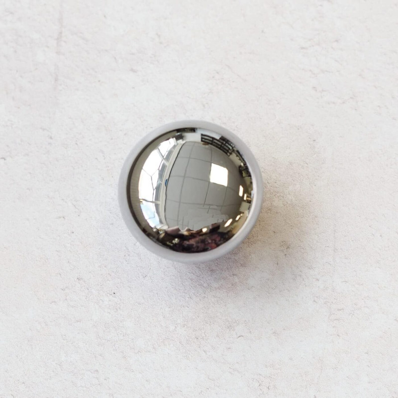 Chrome round handle for kitchen cabinets, furniture