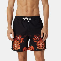 Review swim shorts with flowers