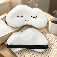 Sleeping eye mask, plush sleep mask, eye cover, sleep mask, white