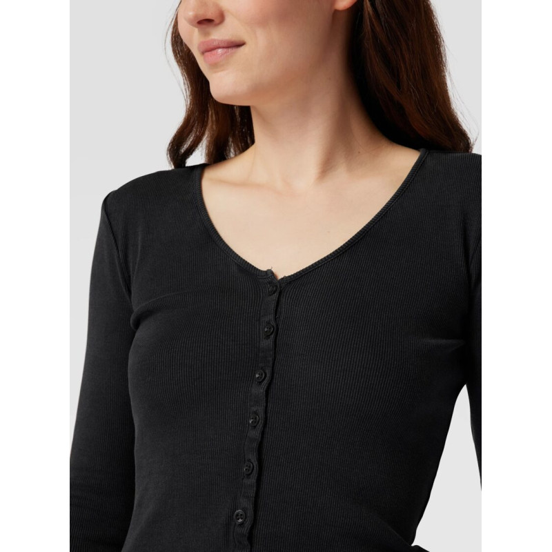 Review black shirt with buttons, size XS