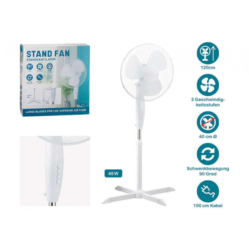 Stand fan, 120cm/Ø40cm/45W