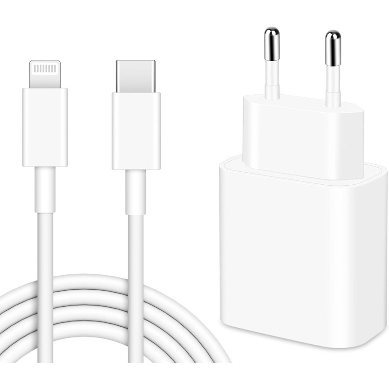 Кабель Lightning для iPhone с разъемом USB Type-C и адаптером, 2 шт., 2 м, быстрая зарядка 20 Вт