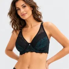 Minimizer Bra for Women BPC collection, Dark Green with Lace