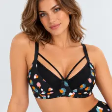 Bra for Women BPC collection, Black with Multicoloured Print