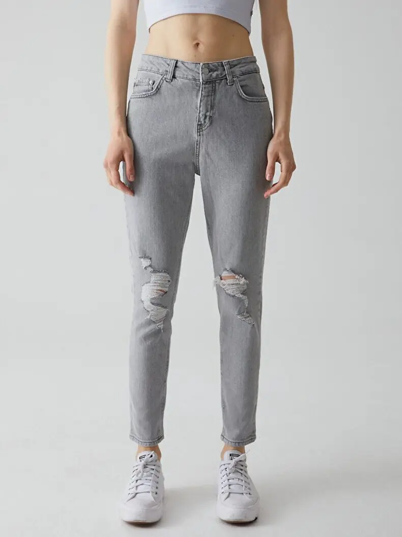 Jeans for Women LTB Lavina Grey with Ripped Knees, W27