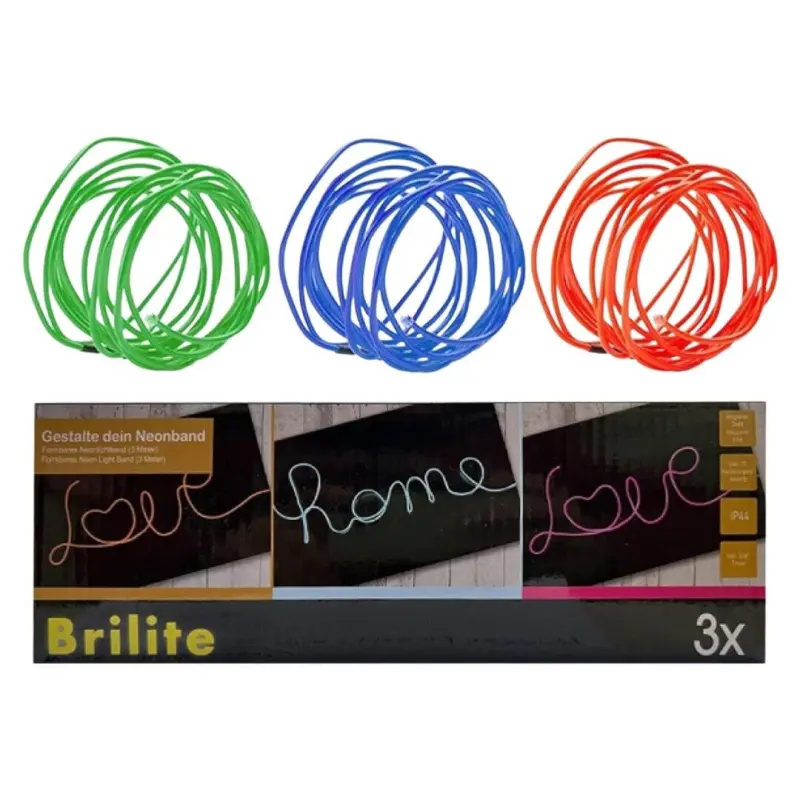 BRILITE neoonvalgustusribad 3 värvi x 3m