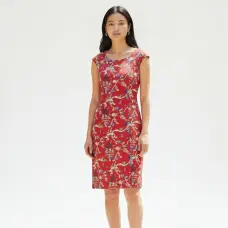 Red dress with sea motif, BPC collection